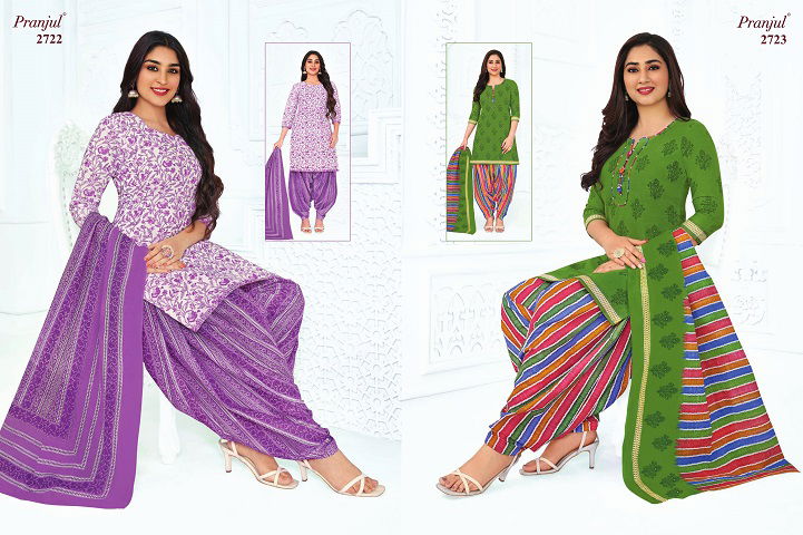 Priyanshi 27 By Pranjul Cotton Dress Material Catalog